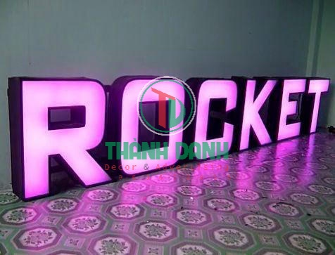 Chữ nhôm có gờ giá rẻ kết hợp đèn LED