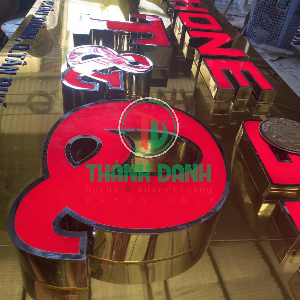 Gia công chữ nổi nhôm