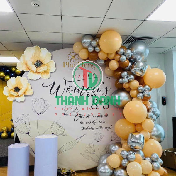 Làm backdrop Giỗ Tổ Hùng Vương lễ mùng 8 tháng 3