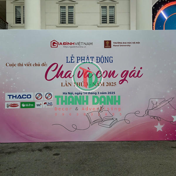 Làm backdrop Giỗ Tổ Hùng Vương lễ phát động