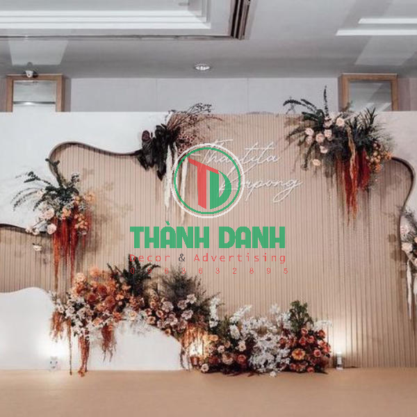 ​ Backdrop trang trí sân khấu Giỗ Tổ Hùng Vương cách điệu