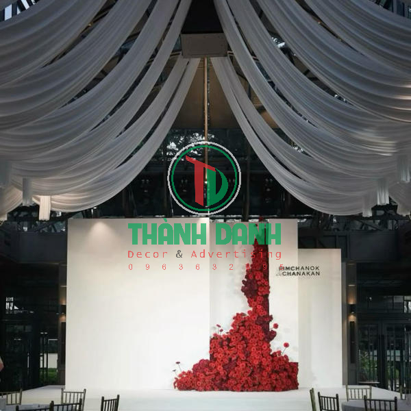 Backdop trang trí sân khấu Giỗ Tổ Hùng Vương các hạng mục quan trọng khi thi công sân khấu