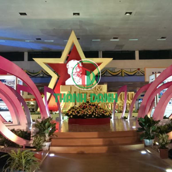 Backdrop trang trí sân khấu Giỗ Tổ Hùng Vương lễ tưởng niệm