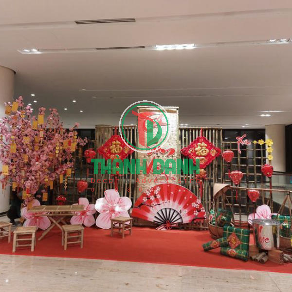 Backdop trang trí sân khấu Giỗ Tổ Hùng Vương phong cách hiện đại