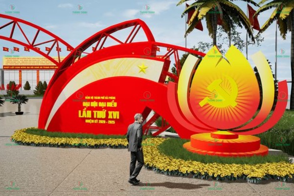 Bảng báo giá làm Backdrop trang trí sân khấu 30/4 1/5 giá rẻ nhất 2025