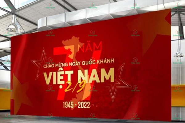 Các mẫu backdrop trang trí sân khấu 30/4 1/5 phổ biến nhất hiện nay