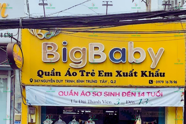 Dịch vụ làm bảng hiệu Alu giá rẻ quận 2 của Thành Danh Adv bao gồm