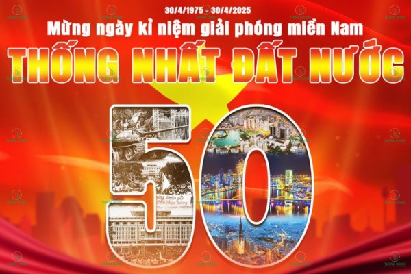 Kinh nghiệm chọn đơn vị thiết kế – gia công mẫu backdrop 30/4 1/5 giá rẻ