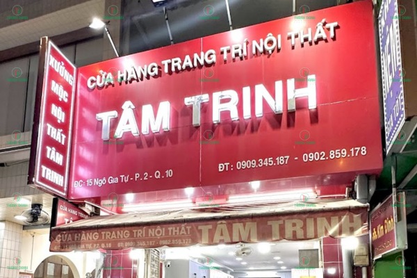 Làm bảng hiệu Alu kết hợp LED âm bản