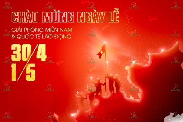 Trao đổi và làm việc rõ ràng với đơn vị gia công mẫu backdrop 30/4 1/5 giá rẻ