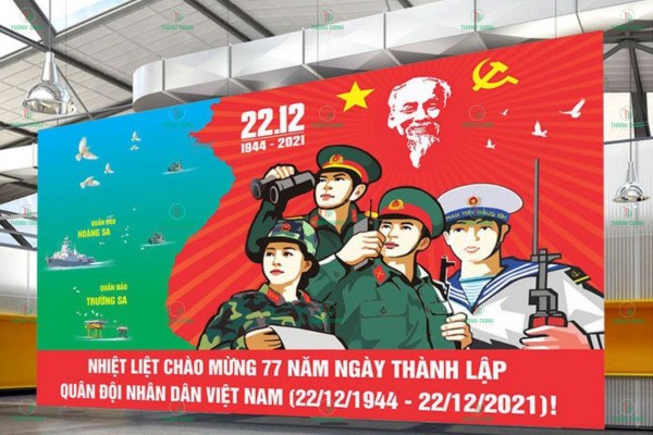 Xác định kích thước phù hợp cho backdrop trang trí sân khấu 30/4 1/5