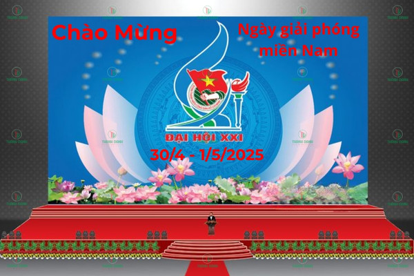 Xu hướng thiết kế mẫu backdrop 30/4 1/5 giá rẻ năm 2025