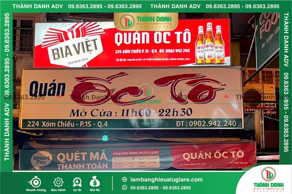 Các mẫu làm bảng hiệu Alu giá rẻ Quận 4 ấn tượng nhất hiện nay