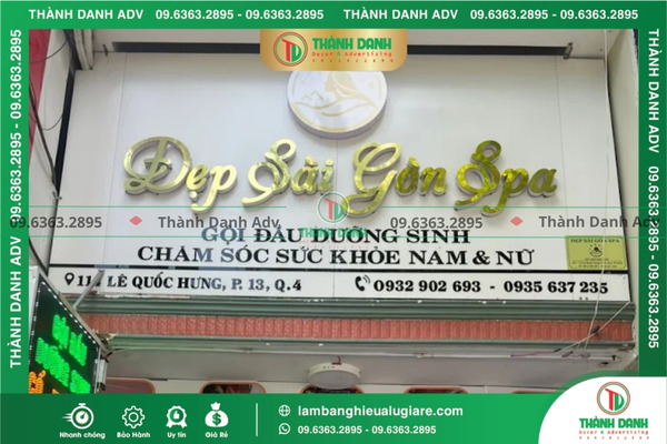 Gia công bảng hiệu Alu tại xưởng sản xuất