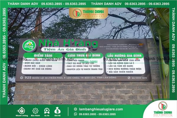 Làm bảng hiệu Alu giá rẻ Quận 5 cho quán ăn, nhà hàng, quán cà phê